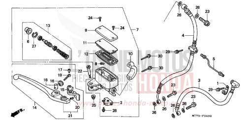 FR. BRAKE MASTER CYLINDER NR750N de 1992